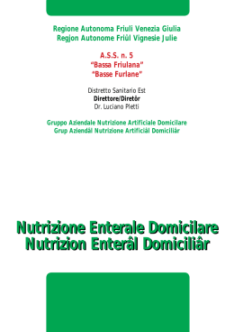 Nutrizione Enterale Domicilare Nutrizion Enterâl Domiciliâr