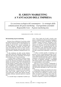 Il Green Marketing a vantaggio dell`impresa