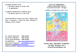 Opuscolo Infanzia 2015-2016 - Istituto Comprensivo Centro