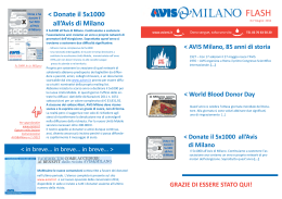 Donate il 5x1000 all`Avis di Milano < World Blood Donor Day