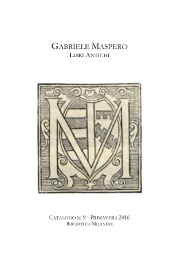 Libri Antichi Gabriele Maspero