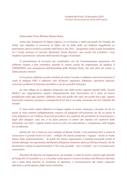 Lettera al Primo Ministro Matteo Renzi 213.1 KB
