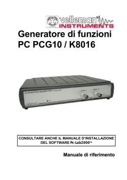 Generatore di funzioni PC PCG10 / K8016