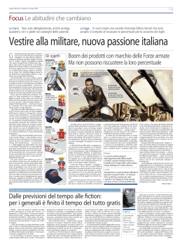 Vestire alla militare, nuova passione italiana