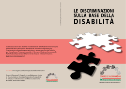discriminazioni disabilità - Città metropolitana di Bologna