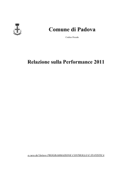 Relazione sulla Performance 2011