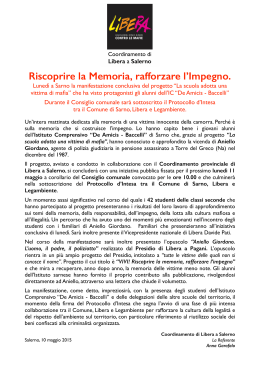 Manifesto Libera - IC De Amicis Baccelli
