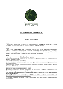 Bando 2015 - Associazione Culturale Ettore Marcoli