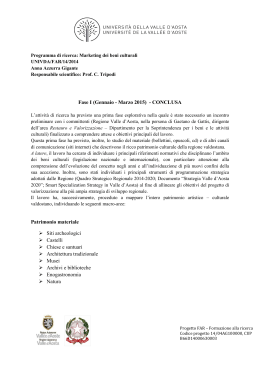 Relazione Anna Azzurra Gigante - Università della Valle d`Aosta