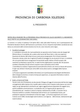 Riunione Partite IVA - Provincia di Carbonia Iglesias