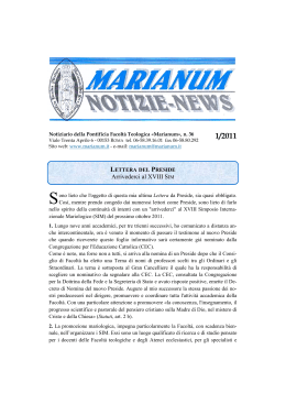1/2011 (ITA) - Pontificia Facoltà Teologica Marianum