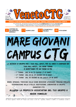 VenetoCTG n. 2 - maggio 2013 - CTG Centro Turistico Giovanile
