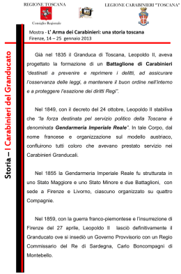 Diapositiva 1 - Consiglio regionale della Toscana, Regione Toscana