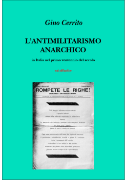L`antimilitarismo anarchico in Italia nel primo ventennio del secolo