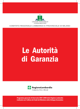 Autorità di garanzia - Unione nazionale consumatori Milano
