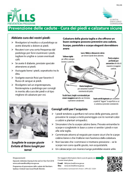 Prevenzione delle cadute - Cura dei piedi e calzature sicure