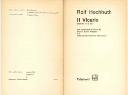 Rolf Hochhuth Il Vicario