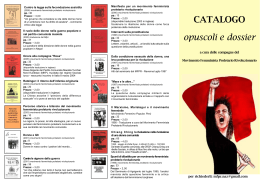 CATALOGO opuscoli e dossier - femminismo proletario rivoluzionario