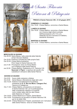 Festa di Santa Febronia - Diocesi di Caltagirone