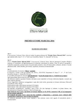 Bando 2016 - Associazione Culturale Ettore Marcoli