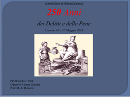 Ricerca Istituto Niccolini-Palli 250 anni dei Delitti e delle Pene