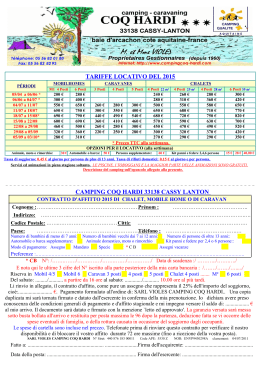 tariffe locativo del 2015 camping coq hardi 33138