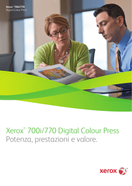 Xerox® 700i/770 Digital Colour Press Potenza, prestazioni e valore.