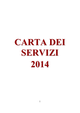 carta dei servizi 2014