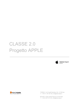 CLASSE 2.0 Progetto APPLE