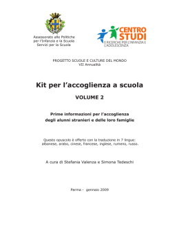 Kit accoglienza - Parma