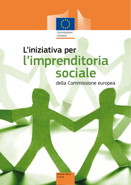 L`iniziativa per l`imprenditoria sociale della Commissione europea