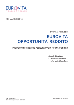 Prospetto Informativo Eurovita Opportunità Reddito