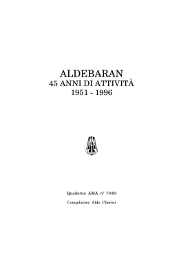 Aldebaran - Homepage di Aldo Cherini