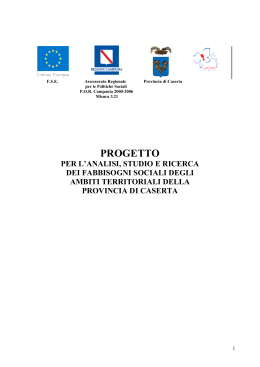 PROGETTO - Provincia di Caserta