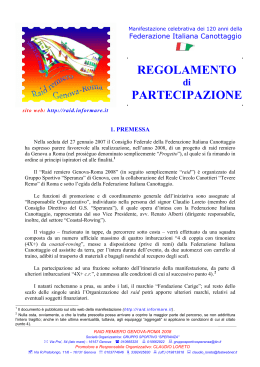 Regolamento di Partecipazione - Federazione Italiana Canottaggio