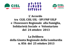 slides DGR 856 bis - Cisl Medici Lombardia
