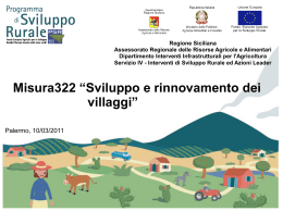 Misura322 “Sviluppo e rinnovamento dei villaggi”