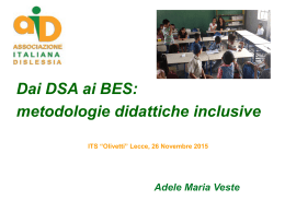 Dai DSA ai BES: metodologie didattiche inclusive