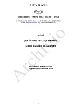 Unirsi - AIFVS - Associazione Italiana Familiari e Vittime della Strada