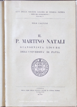 p. martino natali - Società Ligure di Storia Patria