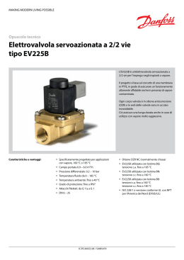 Elettrovalvola servoazionata a 2/2 vie tipo EV225B