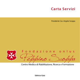 Carta Servizi - Fondazione Peppino Scoppa