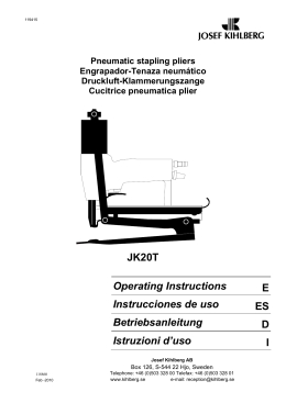 JK20T Operating Instructions E Instrucciones de uso