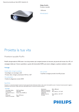 Product Leaflet: Proiettore portatile da 100 lumen