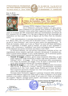 1712 – 22 maggio – 2012 S. Felice da Cantalice, Frate “Deo Gratias