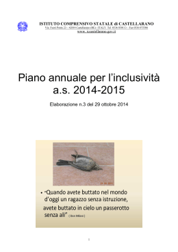 Piano Annuale per l`Inclusivita` 2014/2015