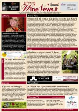 WineNews - La Prima di Winenews - n. 963