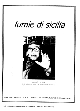 lumie di sicilia - Associazione Culturale Sicilia Firenze