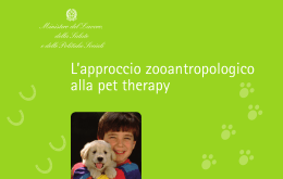 L`approccio zooantropologico alla pet therapy