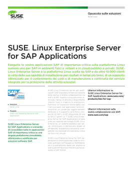 SUSE® Linux Enterprise Server for SAP Applications